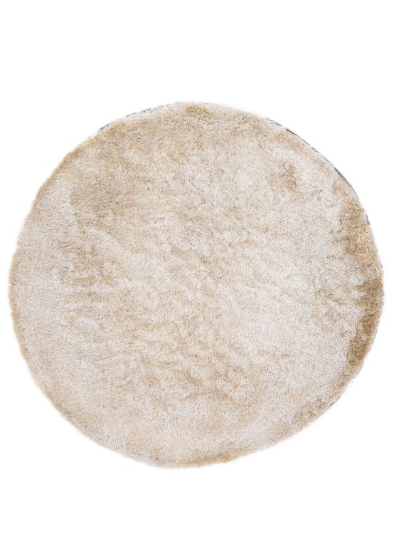 Tappeto a pelo lungo Breeze rotondo Crema