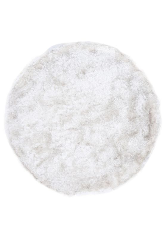 Tappeto a pelo lungo Breeze rotondo Bianco