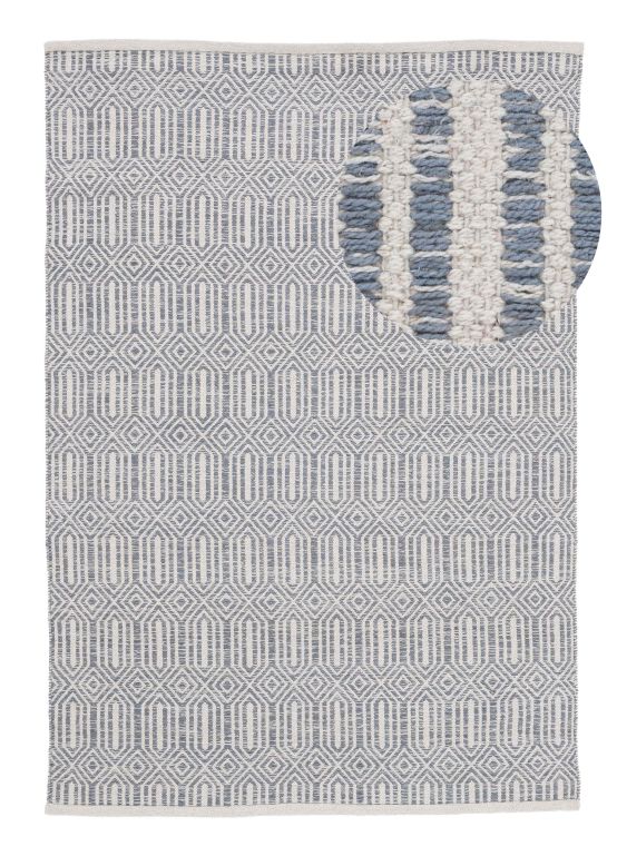 Tappeto a tessitura Kilim Oregan Grigio