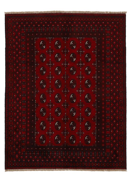 Tappeto Afghan Akhche Bokhara Rot