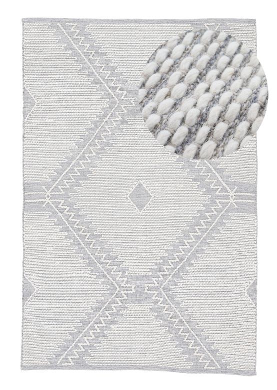 Tappeto di cotone Kilim Durry Grigio