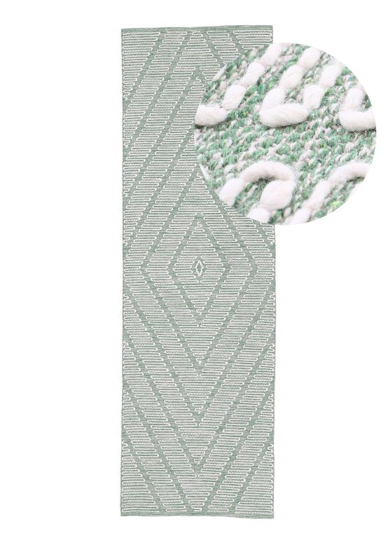 Tappeto di cotone Kilim Durry Verde