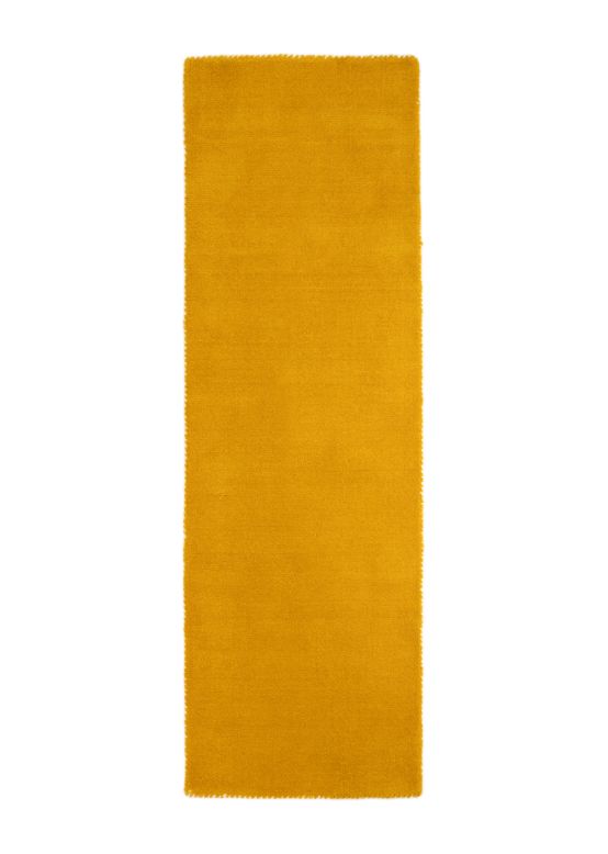 Tappeto di lana Gabbeh Uni passatoia Giallo