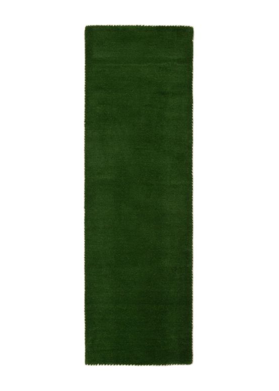 Tappeto di lana Gabbeh Uni passatoia Verde