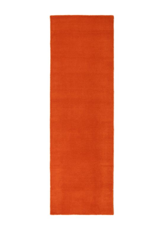 Tappeto di lana Gabbeh Uni passatoia Arancio