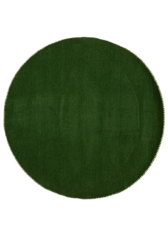 Tappeto di lana Gabbeh Uni rotondo Verde