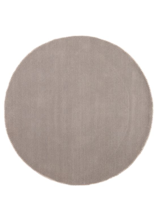 Tappeto di lana Gabbeh Uni rotondo Grigio chiaro