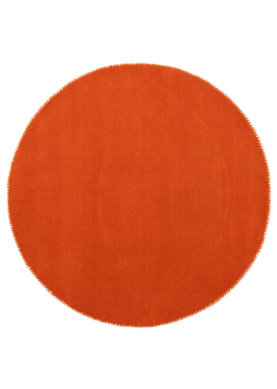 Tappeto di lana Gabbeh Uni rotondo Orange