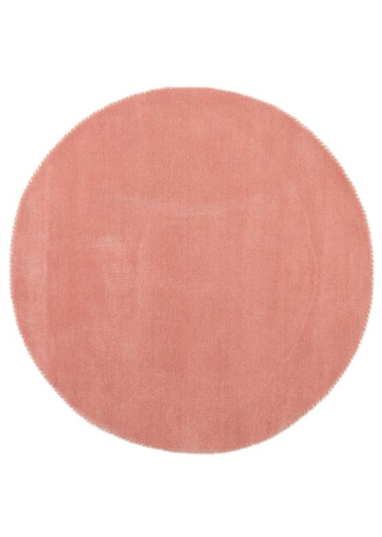 Tappeto di lana Gabbeh Uni rotondo Rosa