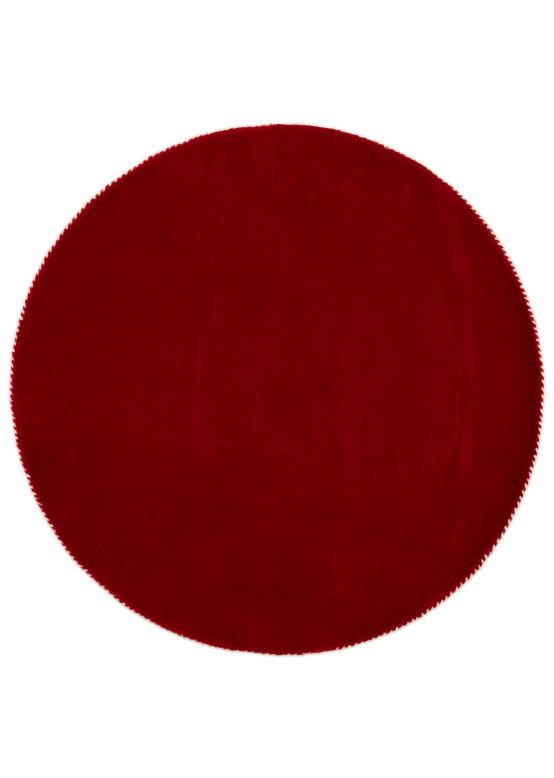 Tappeto di lana Gabbeh Uni rotondo Rosso